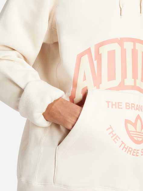 Bluza męska z kapturem oversize adidas VRCT Originals IS0239 L Beżowa (4066759480315) - obraz 4