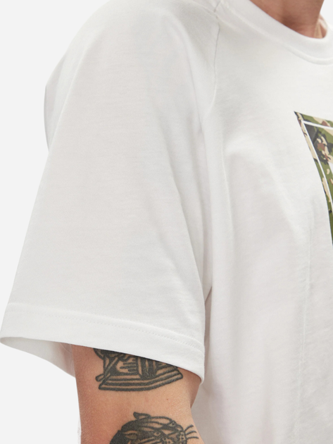 Футболка бавовняна чоловіча adidas Camo Tongue IS0246 2XL Біла (4066757786747) - зображення 5