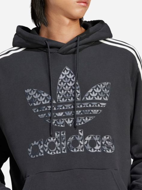 Bluza męska z kapturem oversize adidas Classic Mono Graphic IS2933 S Czarna (4066759468849) - obraz 4