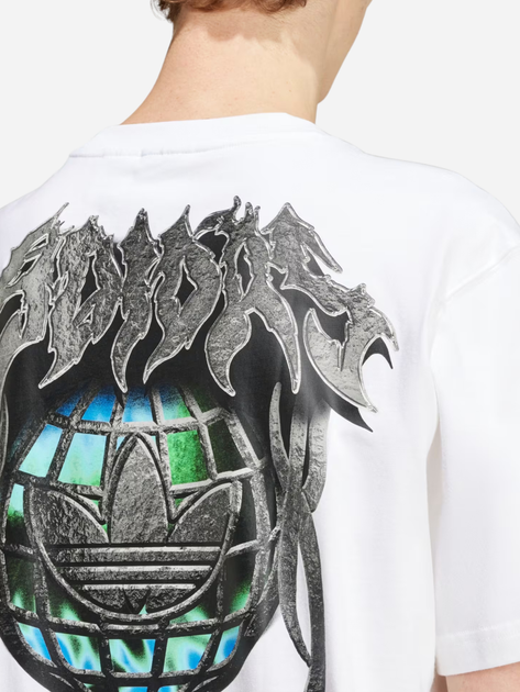T-shirt męski bawełniany adidas Flames Concert IS2946 M Biały (4066757411717) - obraz 5
