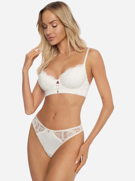 Biustonosz damski Push-up z koronką Esotiq 41331-00X 65E Biały (5903972253946) - obraz 5