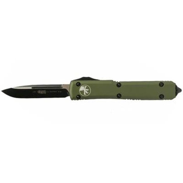 Ніж Microtech Ultrtaech Drop Point Black Blade Green (121-1OD) - зображення 1