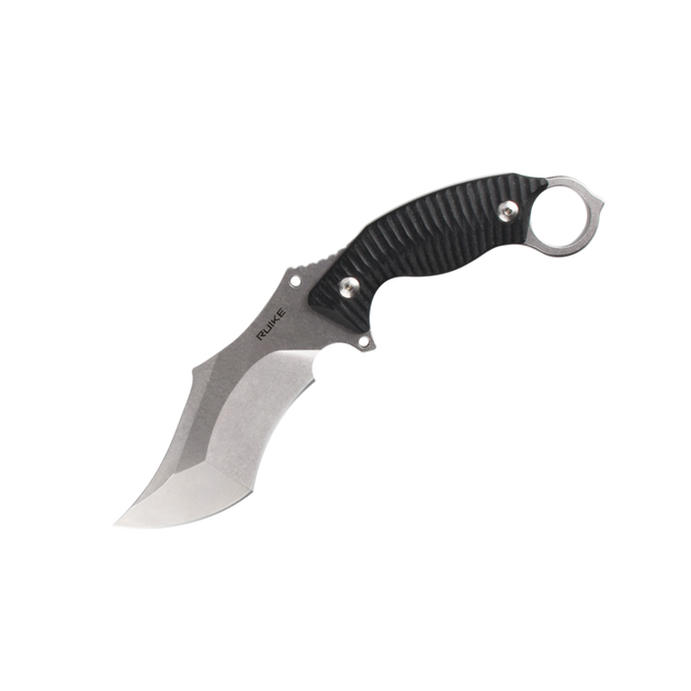 Нескладной нож керамбит с ножнами Ruike F181-B 229 мм черный - изображение 1