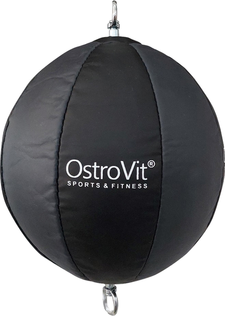 Piłka bokserska OstroVit Sports & Fitness Black & Grey (5903933902173) - obraz 1