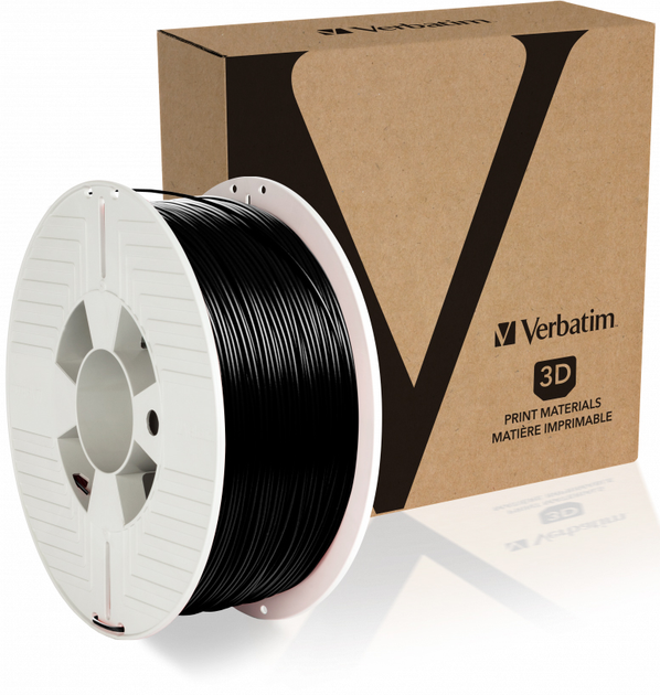 Nić PET Verbatim do drukarki 3D 1.75 mm 1 kg Czarna (23942550525) - obraz 2