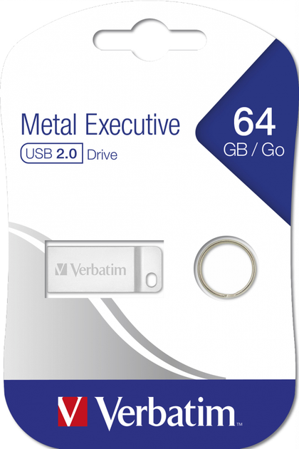 Pendrive Verbatim Metal Executive USB 2.0 64GB Srebrny (23942987505) - obraz 5