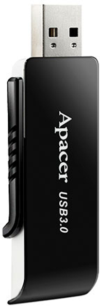 Флеш пам'ять USB Apacer AH350 128GB USB 3.0 Black (AP128GAH350B-1) - зображення 1