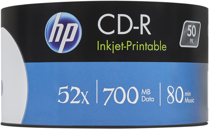 Оптичні диски HP CD-R 700 MB 52x IJ Print 50 шт. (CRE00017WIP-3) - зображення 1