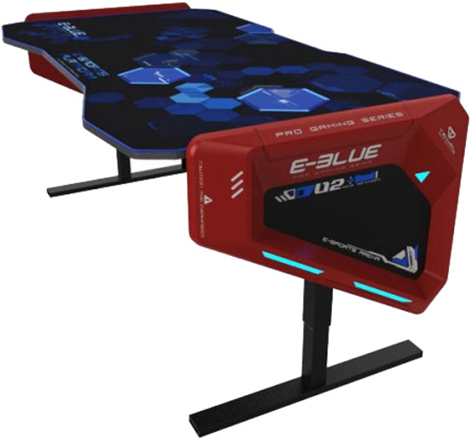 Комп'ютерний стіл E-Blue E-Sport Arena RGB 165x88.5x64 см (EGT003BKAA-IA) - зображення 3