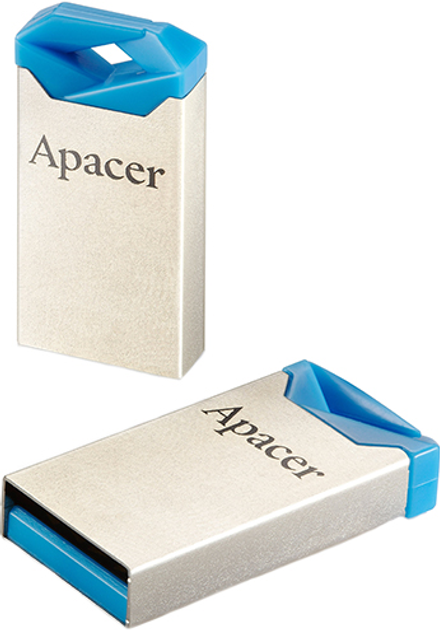 Флеш пам'ять USB Apacer AH111 64GB USB 2.0 Blue (AP64GAH111U-1) - зображення 2