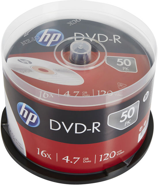 Оптичні диски НР DVD-R 4.7 GB 16X 50 шт. (DME00025-3) - зображення 1