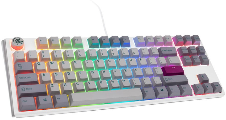 Клавіатура дротова Ducky One 3 TKL MX Ergo-Clear USB Mist Grey (100352892) - зображення 2