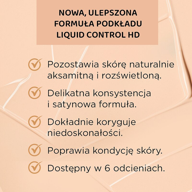 Рідка тональна основа Eveline Liquid Control 010 Light Beige з ніацинамідом 32 мл (5903416058243) - зображення 4