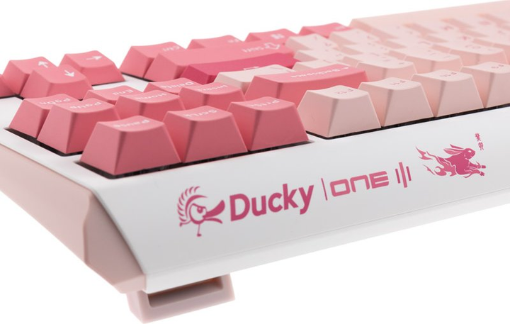 Klawiatura przewodowa Ducky One 3 TKL Cherry MX Blue USB Gossamer Pink (100043074) - obraz 7