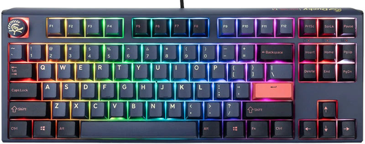 Klawiatura gamingowa Ducky One 3 Cosmic Blue TKL MX Ergo Clear Dark Blue (100352903) - obraz 2