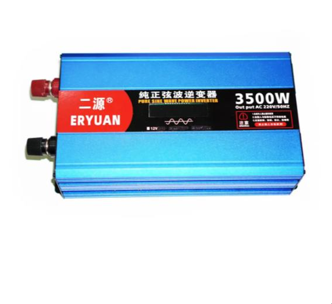 Авто інвертор 12V-220V перетворювач напруги чистий синус для котла насоса холодильника 3500 W правильна синусоїда Eryuan 12в-220в 3500Вт - зображення 2