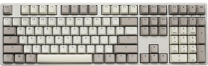 Клавіатура дротова Ducky Origin Vintage Cherry MX Brown USB Grey (GATA-2556) - зображення 1