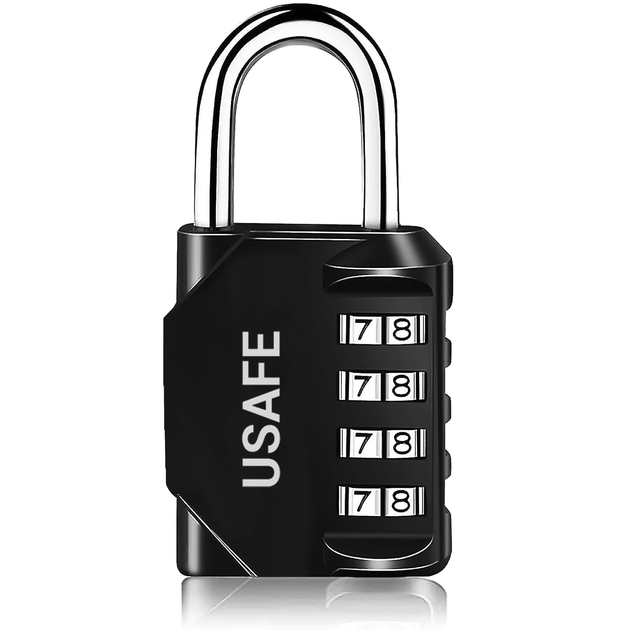 Подвесная колодка с 4-значным механическим кодом USafe CP01, металлический навесной замок с комбинацией без ключа - изображение 2