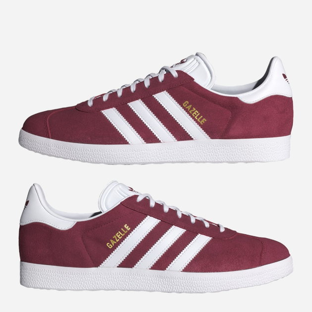 Sneakersy męskie do kostki adidas Originals Gazelle B41645 44.5 (10UK) Bordowe (4059811862396) - obraz 5