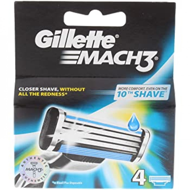 Лезвия для бритвы Gillette Mach 3 4 шт (3014260243531) – в интернет ...