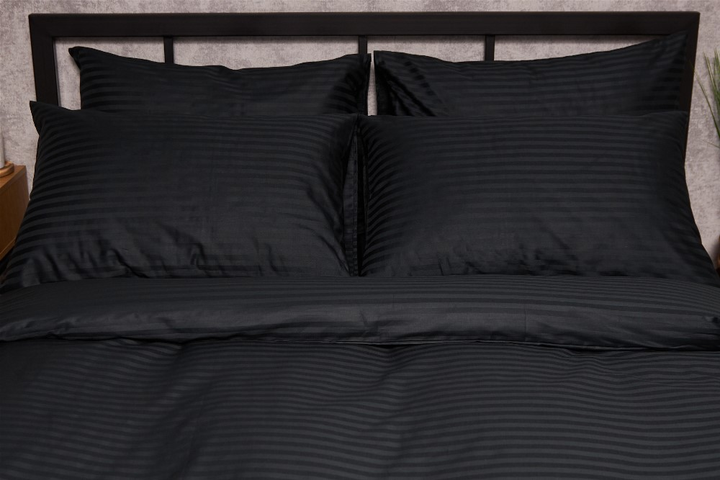 Акція на Набір наволочок Moon&Star Satin Stripe Midnight Luxe 60х60 2 шт (MS-840000652) від Rozetka