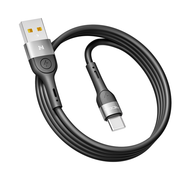 Кабель USB Ridea RC-XS51 X-Silicone Type-C 3A 1.2m Колір Чорний - изображение 3