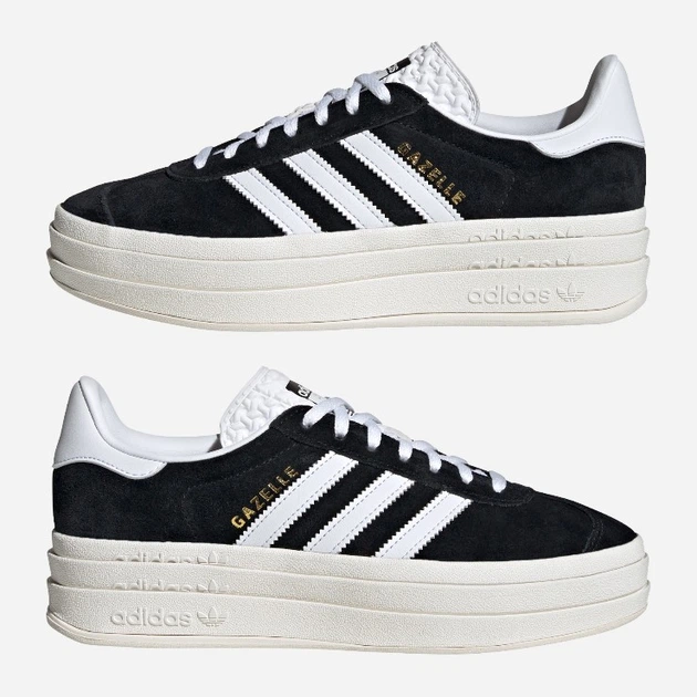 Жіночі кеди низькі adidas Originals Gazelle Bold HQ6912 (7.5UK) 41.5 Чорні (4066748973736) - зображення 6