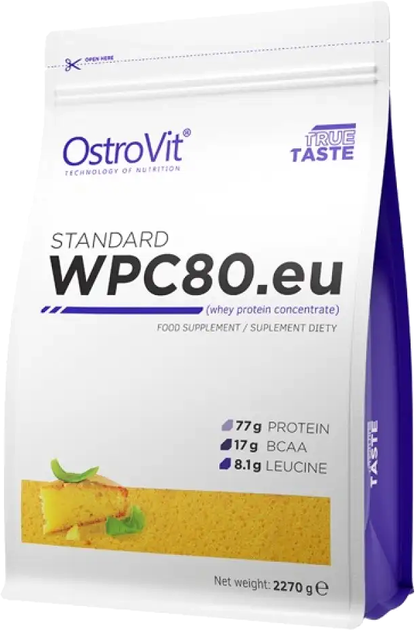 Протеїн OstroVit Standart WPC80.eu Sponge Cake 2270 г (5902232619591) - зображення 1