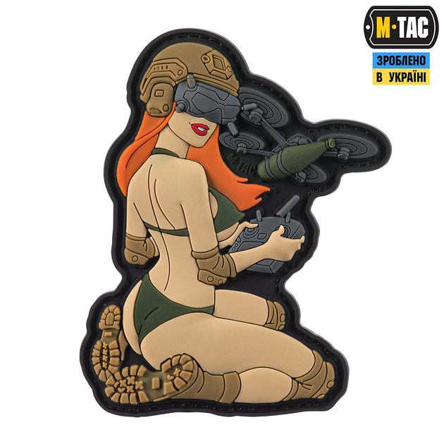 Нашивка M-Tac Tactical girl №6 PVC redhead/Olive/Coyote V1 - изображение 1