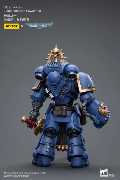 Фигурка из игры Warhammer 40k, Лейтенант Ультрамаринов с Силовым