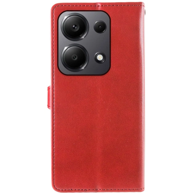 Кожаный чехол-книжка GETMAN Gallant (PU) для Xiaomi Redmi Note 13 4G Красный - изображение 4
