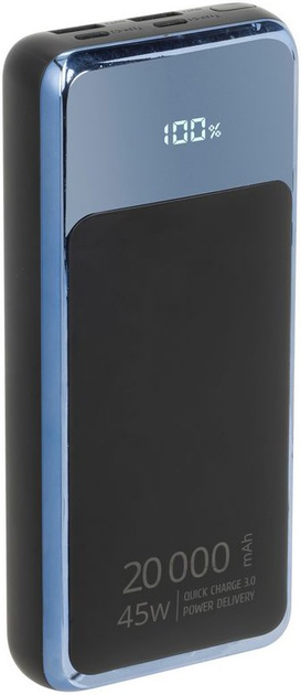 Powerbank RIVACASE 20000 mAh Black/Blue (RCVA1075) - obraz 2