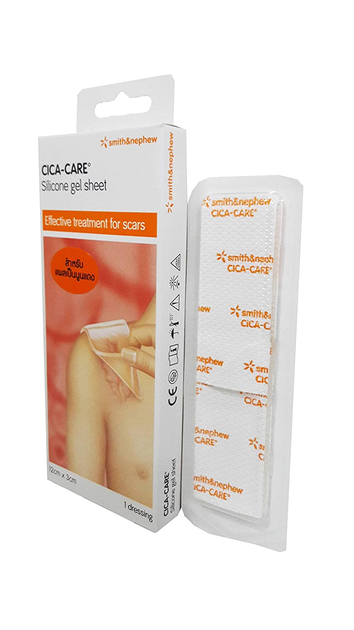Силиконовый гелевый пластырь для лечения шрамов и рубцов CICA-CARE (12х3 см) - изображение 2