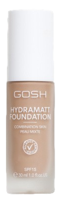 Fundacja do twarzy Gosh Hydramatt Foundation Medium Dark 012N 30 ml (5711914182984) - obraz 1