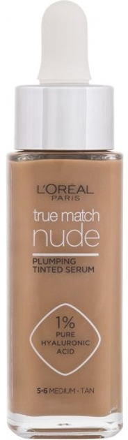 Tonujące serum do twarzy L'Oreal Paris True Match Nude Plumping Tinted Serum Medium-Tan 5-6 30 ml (3600523989935) - obraz 1