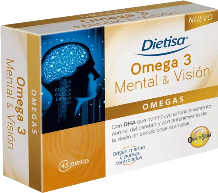 Жирні кислоти Dietisa Omega 3 Mental Vision 45 капсул (3175681147089) - зображення 1