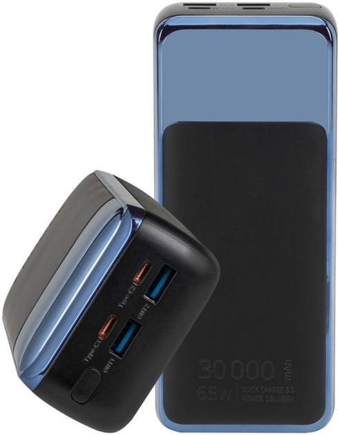 Powerbank RIVACASE 30000 mAh Black/Blue (RCVA1080) - obraz 7