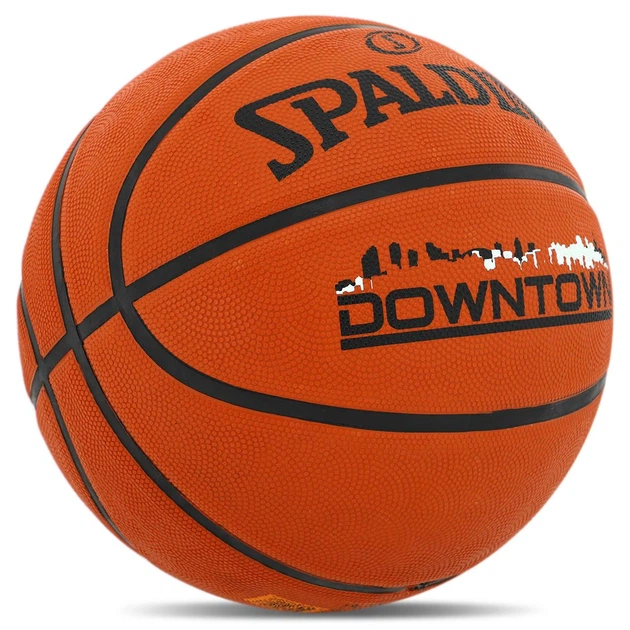 Мяч баскетбольный резиновый Spalding Downtown 84363 размер 7 Orange-Black - изображение 3