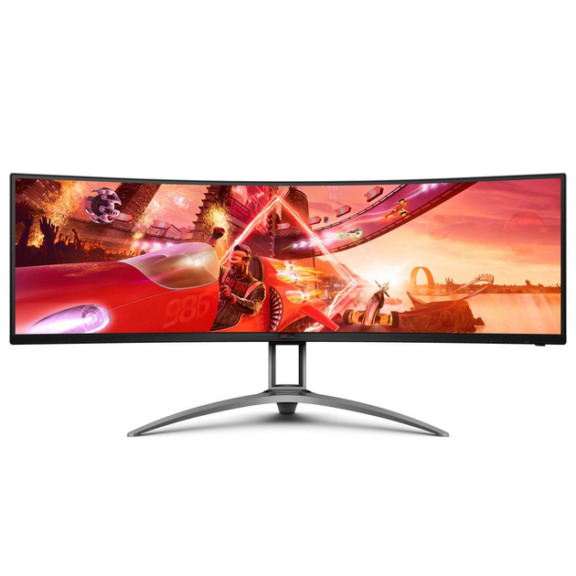 Монитор 49" AOC AG493UCX2, VA, 5120x1440, 165Гц, изгн., HDMIx3, DP, USB-C, USB-hub, HAS, цв, черный - изображение 1