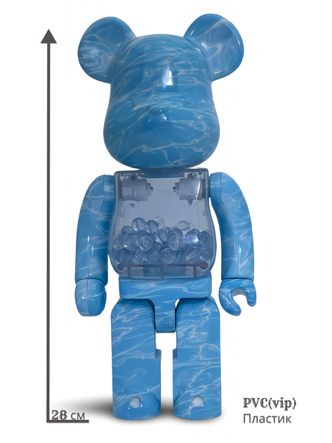 Статуэтка Bearbrick x My First Baby x Water Crest 400% 28 см Medicom Toy Стихия Вода - изображение 9