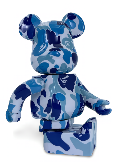 Статуэтка Bearbrick x Bape x ABC Camo Blue 400% 28 см Medicom Toy