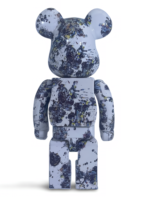 Статуэтка Bearbrick x Jackson Pollock Studio x Splash 400% 28 см Medicom Toy Буйство красок - изображение 10