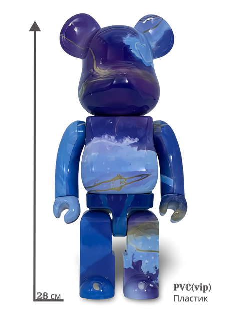 Статуэтка Bearbrick x Marble 2021 400% 28 см Medicom Toy Самоцвет - изображение 9