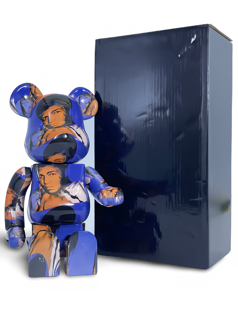 Статуетка Bearbrick x Andy Warhol's Muhammad Ali 400% 28 см Medicom Toy Мухаммед Алі - зображення 7