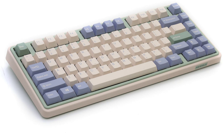 Клавіатура бездротова Varmilo VXT81 Eucalyptus Cherry MX Brown Wireless Beige/Green (6924427383628) - зображення 2