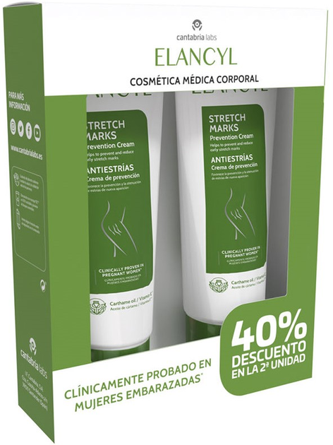 Крем для тіла Elancyl Stretch Mark Prevention 2 x 200 мл (8436574363470) - зображення 1