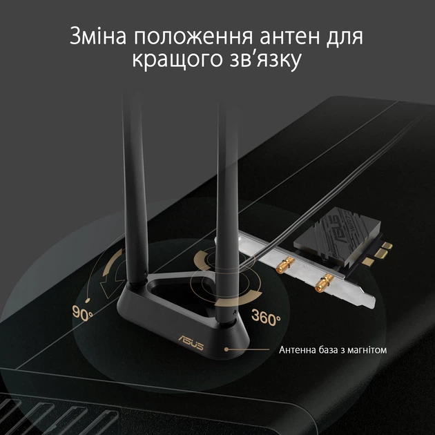 Wi-Fi/Bluetooth адаптер Asus PCE-BE92BT (90IG08U0-MO0B00) – фото