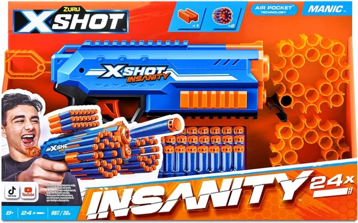 Бластер Zuru X-Shot Insanity Manic (4894680027008) - зображення 1