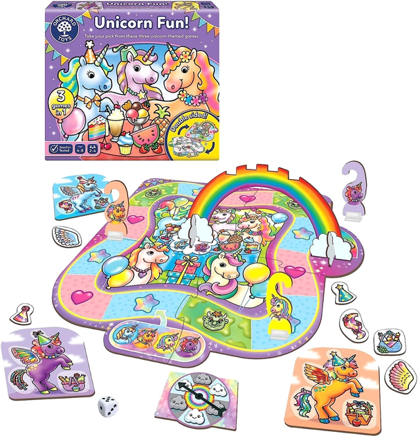 Zestaw gier planszowych Orchard Toys Unicorn Fun (5011863003218) - obraz 2