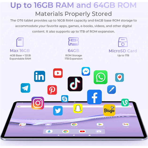 Планшет Oukitel OT6 4 / 64Gb Coffee 10.1" IPS 8000mAh EU - изображение 3